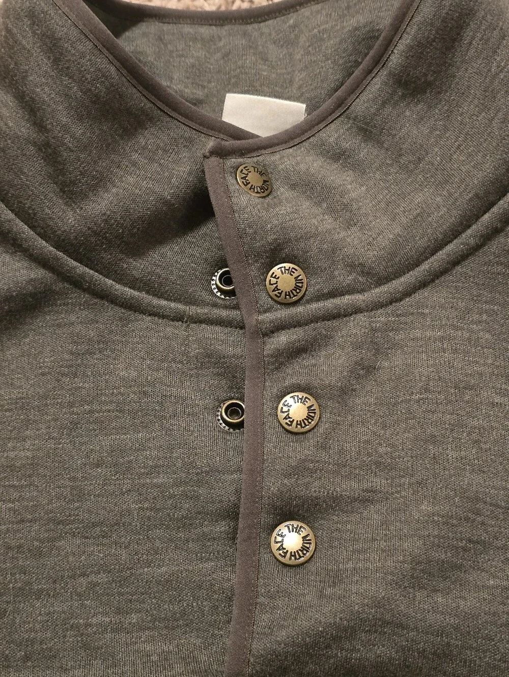 The North Face Men's Sherpa Patrol 1/4 Snap Fleece Pullover XL Taupe Gray Green